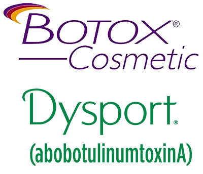 Botox and Dysport logos